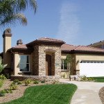 Custom built home with style brink entry way in Huntington Beach